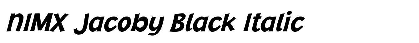 NIMX Jacoby Black Italic